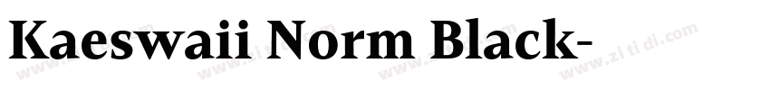 Kaeswaii Norm Black字体转换